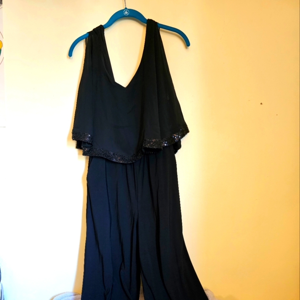 CHAPS Size 4 Black Jumpsuit